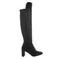 thumbnail image 3 of Wild Diva Blake-05 Women's Foldable Block Heel Elastic Panel Knee High Boots BLACK 8, 3 of 5