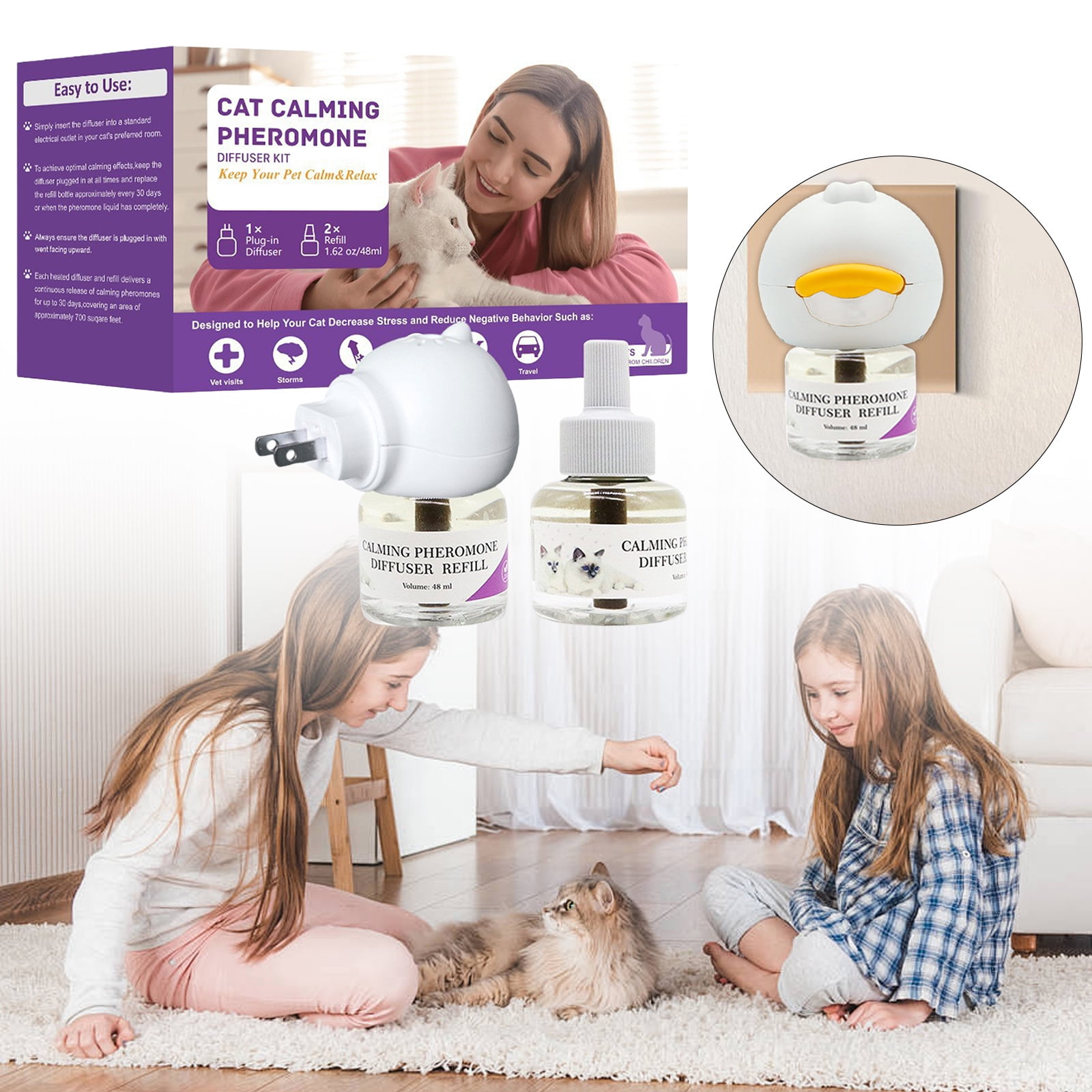 Curated visual reference: Cat Soothing Solution 1 Cat 2 Solutions A 48Ml Classic Photo Inspiration
