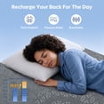 thumbnail image 4 of Bestier Bamboo Mattress Topper Twin Size 3 Inch | Upgraded Cooling Gel Memory Foam Bed Pad & Bamboo Charcoal Washable Cover for Back Pain Relief, Gray, 4 of 11