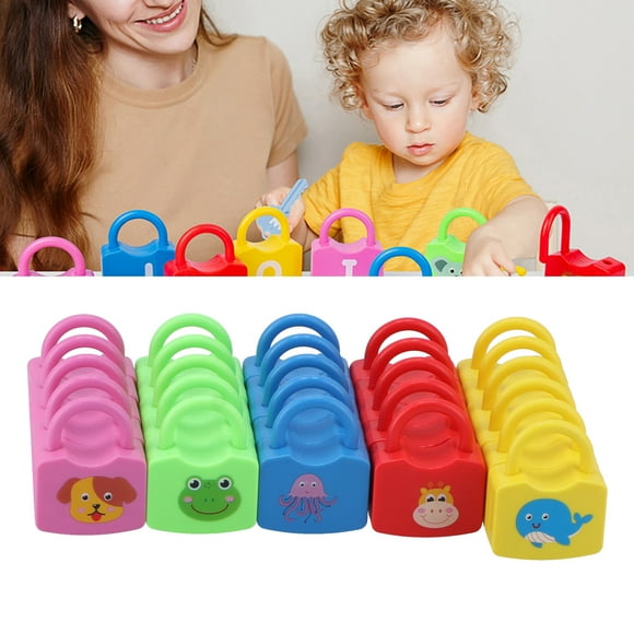Learning Locks Alphabet Toys, Educational Learning Locks Counting Toys Set Unlocking Practice Spelling Words Numbers Games Alphabetic Unlocking for Kids