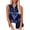 Blue, variant on QASIEATN Womens Sleeveless Button Down Shirt Silky Satin Blouse Business Work Summer Tank Top