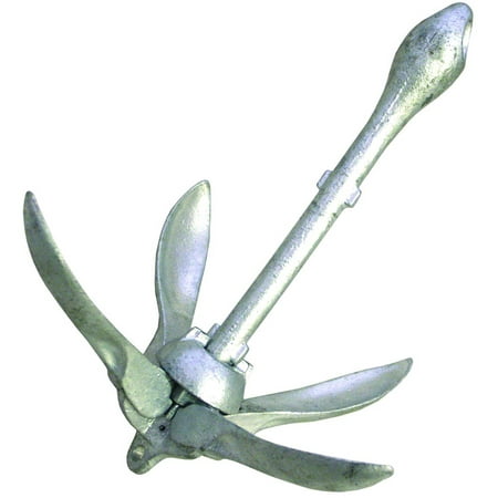 SeaSense 1-1/2 lbs Galvanized Iron Folding Grappling (Best Anchor For Sand)