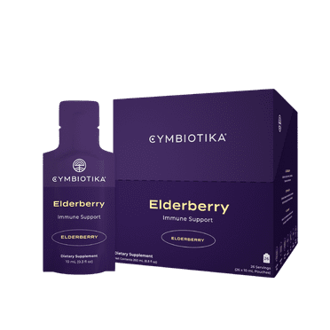 CYMBIOTIKA Elderberry Boost Supplement with Vitamin E, Organic Elderberry, Immune Support for Adults, Gluten Free, Keto, Vegan Healthy Supplements, Elderberry Flavor, 26 Pack