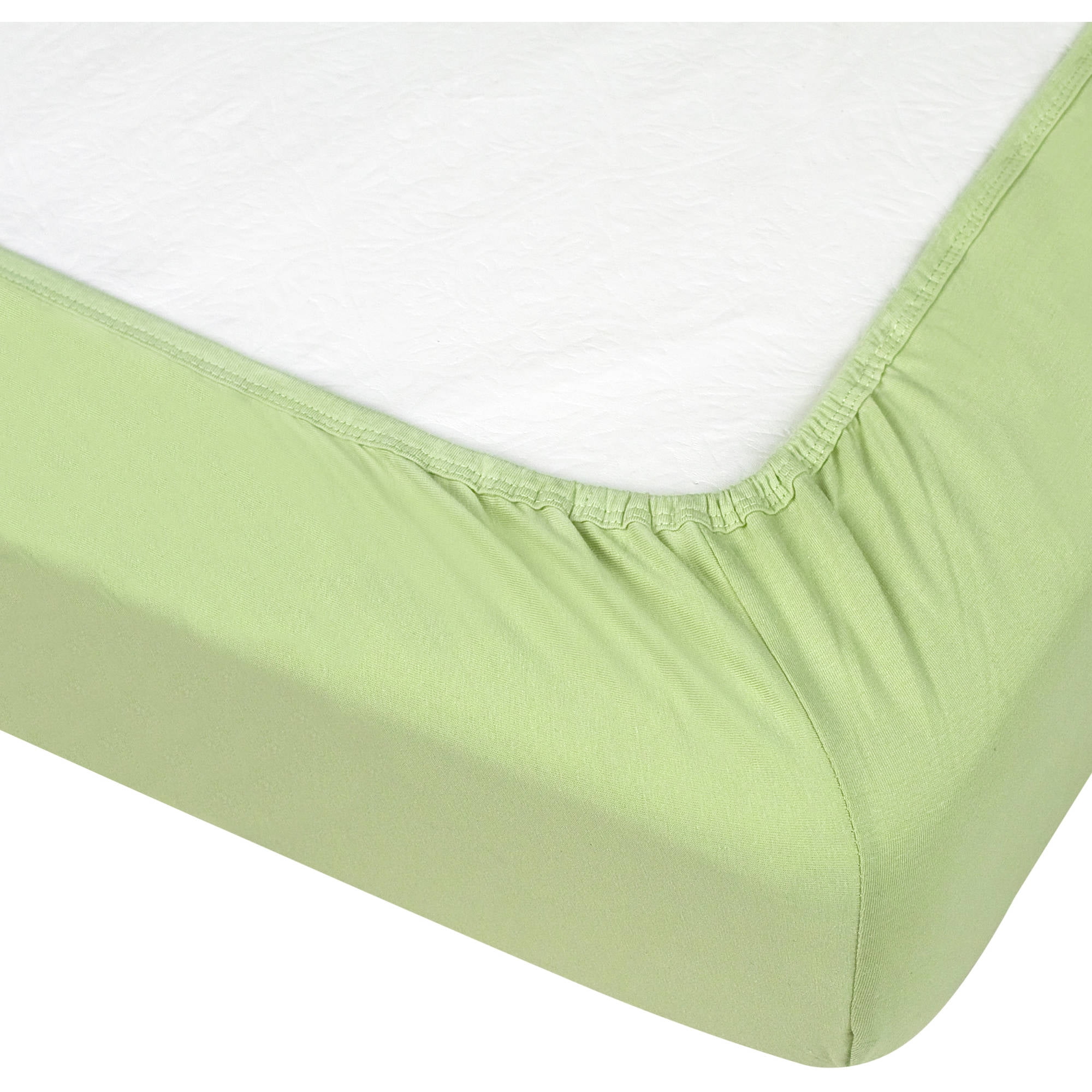 Kushies Organic Jersey Fitted Crib Sheet, Green