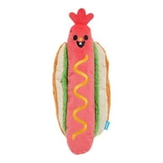BARK Box Wassup Dog Squeaky Plush Hot Dog Toy with Crinkle