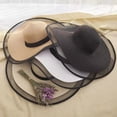 thumbnail image 4 of Fashion Sun Hats for Women Oversize Wide Brim Straw Beach Hat Floppy Foldable Roll-Up Summer Vacation Beige, 4 of 7