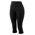 thumbnail image 6 of Capri Leggings for Women Tummy Control High Waisted Yoga Pants Knee Length Workout Gym Running Athletic Fitness Tights Black 00*yoga pants M, 6 of 6