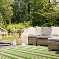 thumbnail image 4 of Safavieh Courtyard Caroline Striped Indoor/Outdoor Area Rug, Green/Beige, 4' x 5'7", 4 of 14