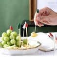 thumbnail image 5 of 100Pcs Christmas Cocktail Picks, Wooden Fancy Skewers Toothpicks for Appetizers Food Drink Fruit Sandwich BBQ Xmas Cocktail Party Accessories Party Supplies, Green, 5 of 7