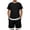 Black, variant on Kids Boys Set 2 Piece Short Sleeve Shirt Shorts Matching Boys Clothing,White,6-7 Years
