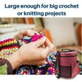thumbnail image 5 of JUNWELL BEST YARN BAG/KNITTING BAG. Portable, Light and Easy to Carry. Yarn Storage Bags have Pockets for Crochet Hooks & Knitting Needles. Slits on Top to Protect Wool and Prevent Tangling, 5 of 5