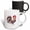 Multicolor, variant on 3drose, Fantastic Rooster Decorated with Colorful Flowers. Folk Art Gift, 11oz Two-tone Black Mug