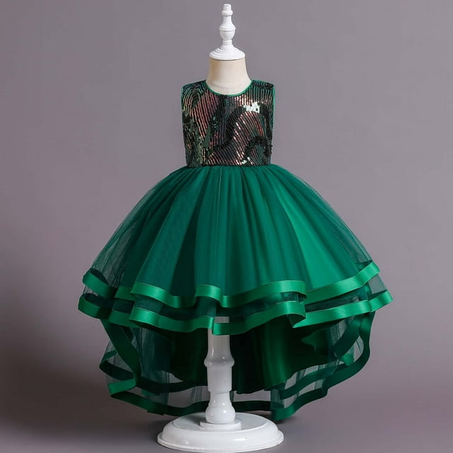 Rbaofujie Vêtements pour Fillettes, Robe Sans Manches pour Filles, Robe Princesse avec Nœud Papillon, Dentelle, Fleurs, Robe en Tulle, Soldes
