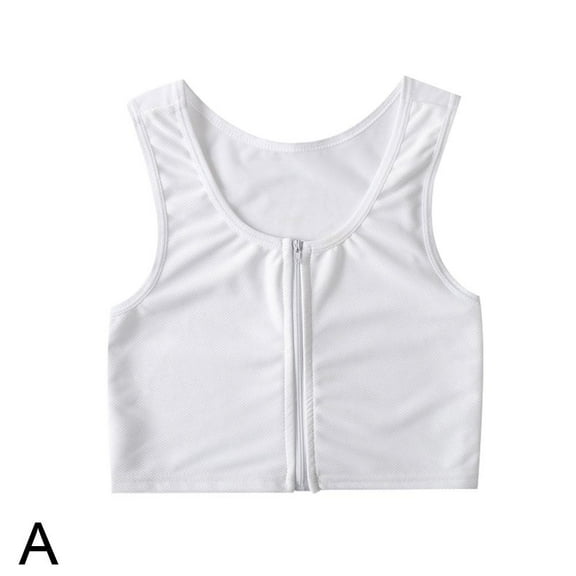Bandage Chest Binder Zip Up Breast Binder Flat Slim Chest Supporter Shapewear T3