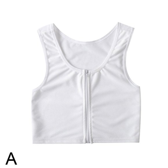 Bandage Chest Binder Zip Up Breast Binder Flat Slim Supporter Shapewearw