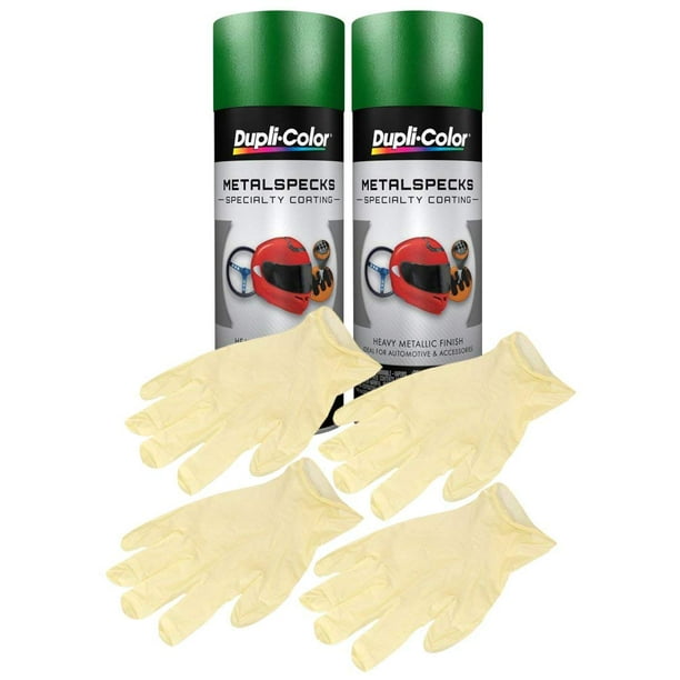 Dupli Color Shimmering Green Metal Specks Spray Paint 11 Oz Bundle With Latex Gloves 6 Items Com - Dupli Color Metal Flake Spray Paint