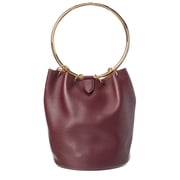 ALAÏA Ring Large Leather Bucket Bag, Red
