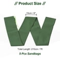 thumbnail image 2 of Bolsas de arena de 7' para inundaciones, barrera de agua, bolsas de lona largas con banda elástica de sujeción, paquete de 5 en verde, 2 of 7