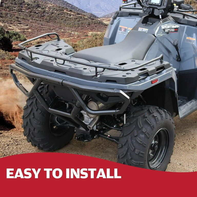 Polaris Off-Road Rear HD Brushguard Bumper – Matte Black, Increased Protection, Light Mounts