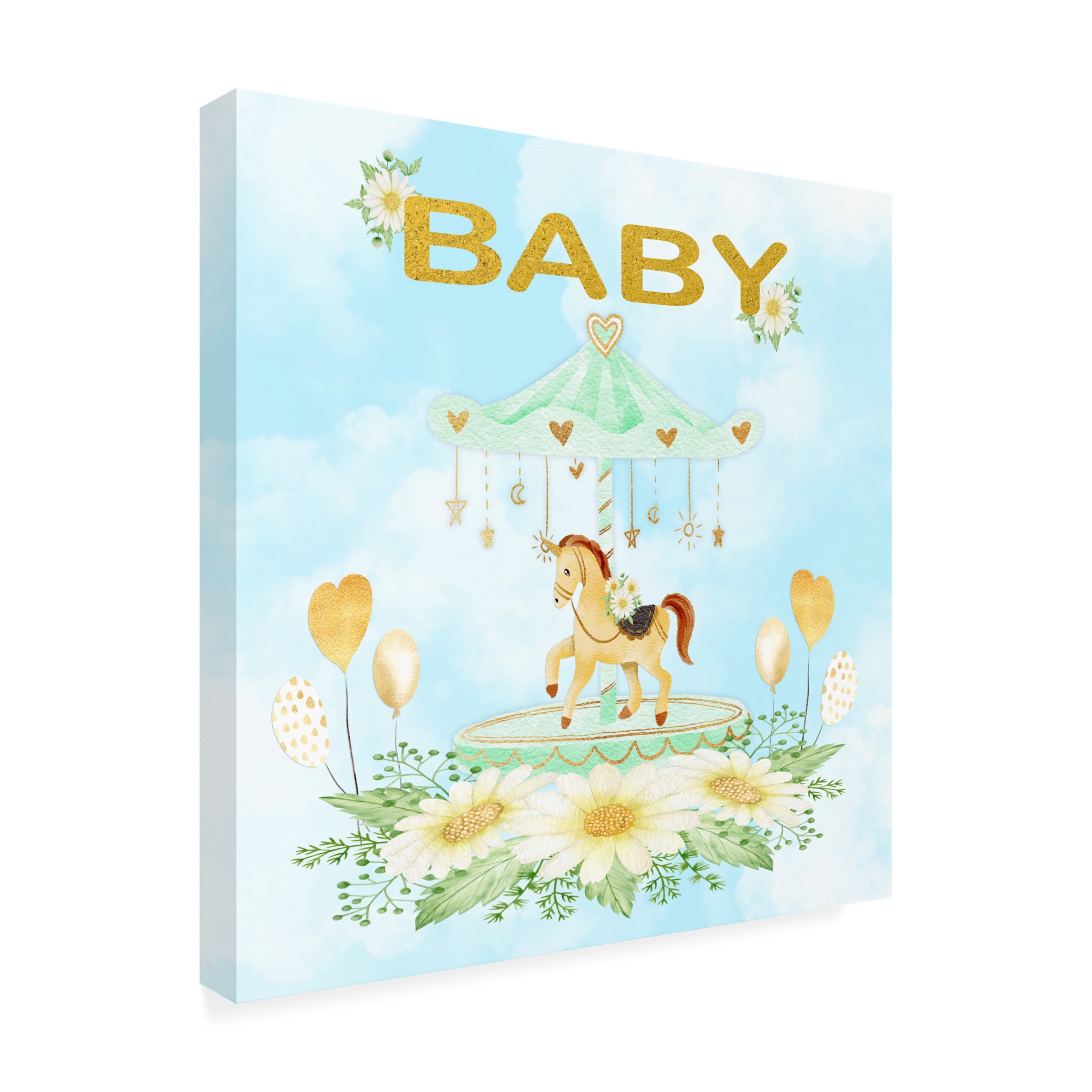 Canvas Wall Art - Jean Plout 'Baby' Wall Art for Living Room, Bedroom, or Office Décor by Trademark Fine Art - 24 x 24 Inches