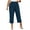 Blue, variant on ZQUUVOU Women's Wide Leg Pants Plus Size Casual Cropped Pants For Women Black