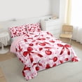 thumbnail image 3 of Manfei Kawaii Princess Bow Queen Comforter Set for Teens, Dreamy Cartoon Bowknot Bedding Sets, Pink Buffalo Plaid Reversible Bedding Comforter Set, Luxury Bedroom Decor, 3 Pieces, 3 of 8