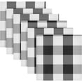 thumbnail image 6 of Dreamtimes Black and White Buffalo Check Cloth Napkins Set of 1,Reusable Washable Polyester Dinner Table Napkins for Kitchen,Dining,Restaurant,Party Decoration, 6 of 7