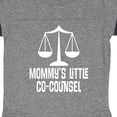 thumbnail image 3 of Inktastic Lawyer Mommy Little Co Counsel Boys or Girls Baby Bodysuit, 3 of 4