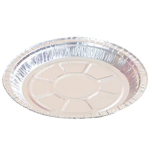 50pcs Tin Foil Trays Heat-resistant Oil-proof Silver Color Heavy Duty Disposable Aluminum Foil Pie Pans Kitchen Supplies Xixi
