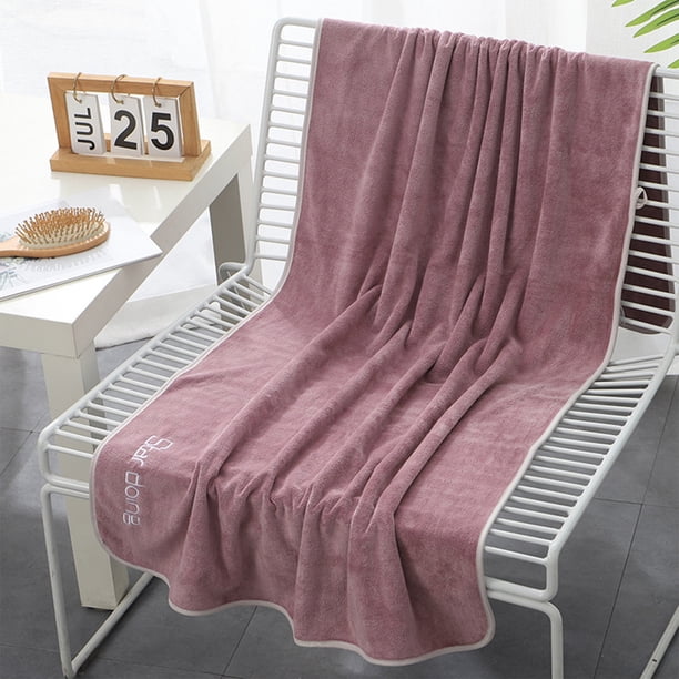 Lujoso juego de toallas de baño de microfibra - Paquete de 4, 55x27 pulgadas, toallitas bordadas suaves para adultos, toallas de secado rápido súper absorbentes para gimnasio, playa, spa - gruesas