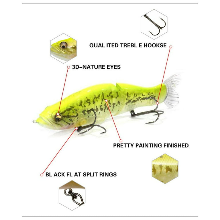 Multicolor Outdoor Crankbaits Striped bass Multi Section Minnow