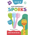 thumbnail image 4 of 4th Utensil Kids Disposable Sporks, 30 Count, 3 Colors, Individually Wrapped, 4 of 5