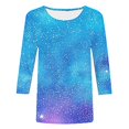 thumbnail image 2 of SHE IS My Items V Neck T Shirts for Women 3/4 Sleeve V Neck Tops for Women Work Long Sleeve Blouse for Women Dressy Plus Size Tunic Tops for Women 4x-5x, 2 of 4
