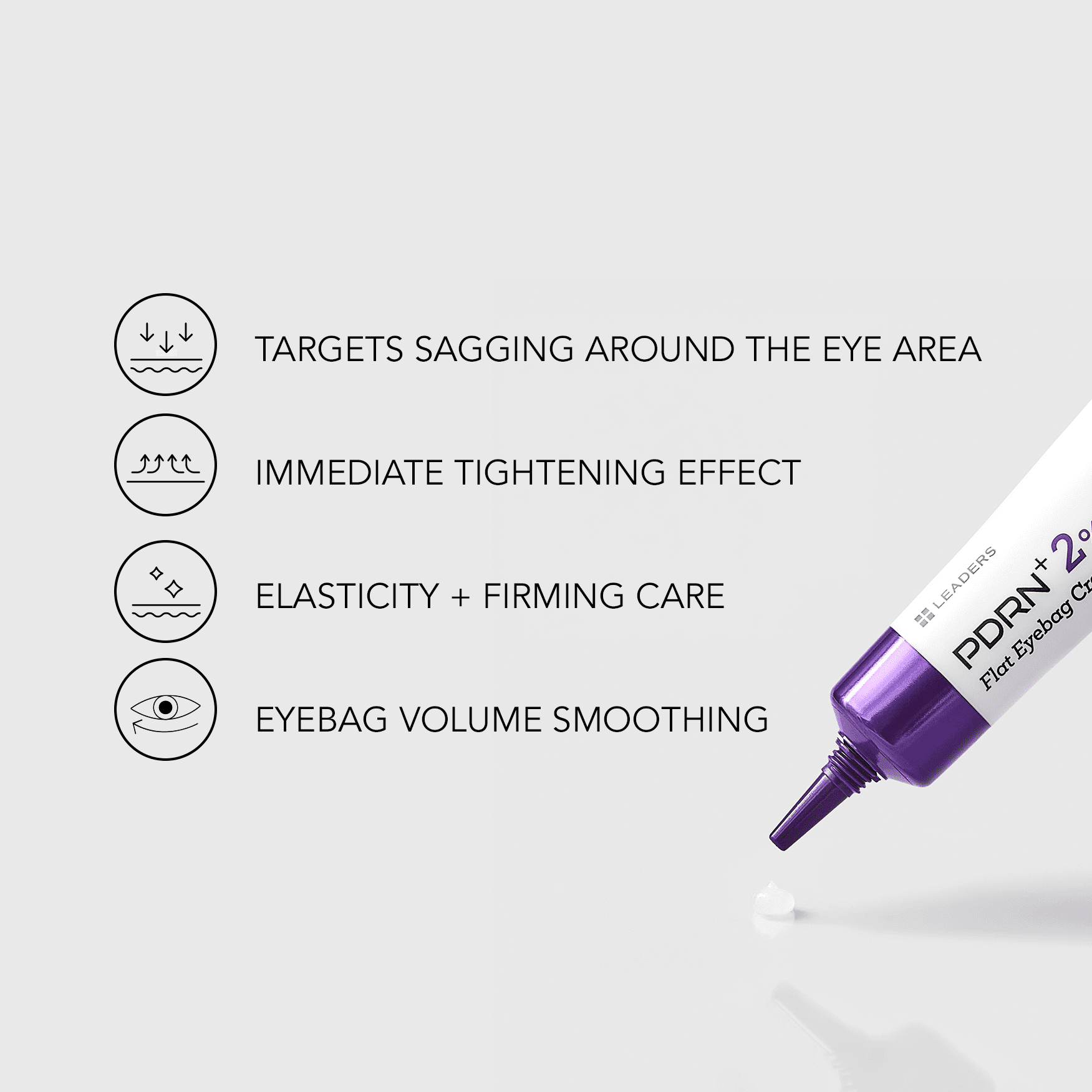 LEADERS PDRN+ 2% Eye Cream for Under Eye Puffiness & Fine Lines – High Performance Care with SPILANTHOX 5% to Help Smooth, Refresh, & Hydrate