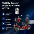 thumbnail image 3 of Mobility Scooters Secure 4-Wheel Mobility Scooter with 800W Motor, 3 of 7