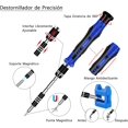 thumbnail image 4 of Juego de Dtornillador 150 en 1, Kit de Darmador para PC, Darmador de Precisión Kit de Herramientas para Electrónica, Portátil, Celular, Nintendo Switch, Xbox, PS4, PS5 (Azul), 4 of 5