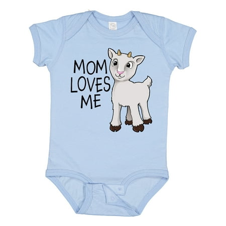 

Inktastic Mom Loves Me- Cute Goat Gift Baby Boy or Baby Girl Bodysuit