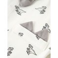 thumbnail image 4 of Baby Boy Clothes Formal Suits Newborn Dinosaur Print Romper Shirts Suspender Pants Hat Bowtie 4pcs, 4 of 13