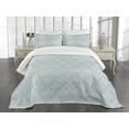thumbnail image 3 of Ambesonne Turquoise Quilted Bedspread Set 3 Pcs, Medieval, Queen Size, Bluegrey Cream, 3 of 5