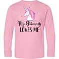 thumbnail image 3 of Inktastic Grammy Loves Me Unicorn Girls Long Sleeve Youth T-Shirt, 3 of 5