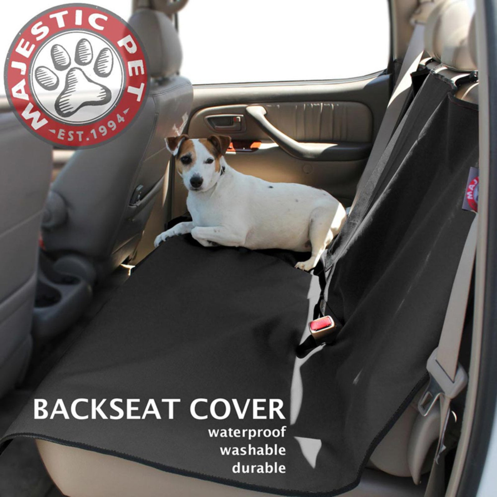 Majestic Pet Universal Black Waterproof Hammock Back Seat Cover