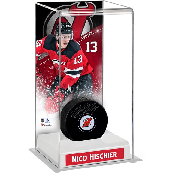 Nico Hischier New Jersey Devils Deluxe Tall Hockey Puck Case