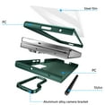 thumbnail image 4 of Case for Samsung Galaxy Z Fold 7, Camea Frame Stand, with Stylus and Stylus Holder, Tempered Glass Screen Protector, Metal Buttons Matte PC Shockproof Case for Samsung Galaxy Z Fold 7, Darkgreen, 4 of 12