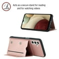 thumbnail image 4 of Jiahe Cover for Samsung Galaxy A13 5G Wallet Case with Card Holder, Shockproof Premium PU Leather Double Magnetic Buttons Folio Flip Kickstand Protective Case,Rosegold, 4 of 8