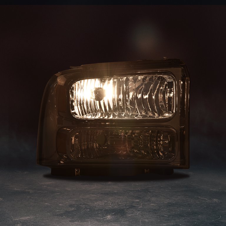 OEMASSIVE Headlights With Amber Bumper Lamps For 99-04 Ford F250 F350 F450 F550 Super Duty & Excursion - Chrome Housing