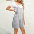 thumbnail image 4 of Baqcunre Womens Sleeveless Loose Spaghetti Strap Shorts Jumpsuit with Pockets,Color Grey,Size S-XXL, 4 of 8