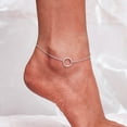 thumbnail image 4 of Chic & Artsy Ankle Bracelets 925 Sterling Silver Anklet Bracelet for Women Circle Anklet Foot Chain Anklet, 4 of 7