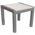 thumbnail image 2 of Pangea Home Breeze Modern Aluminum Patio Side Table in Gray Frame/White, 2 of 2