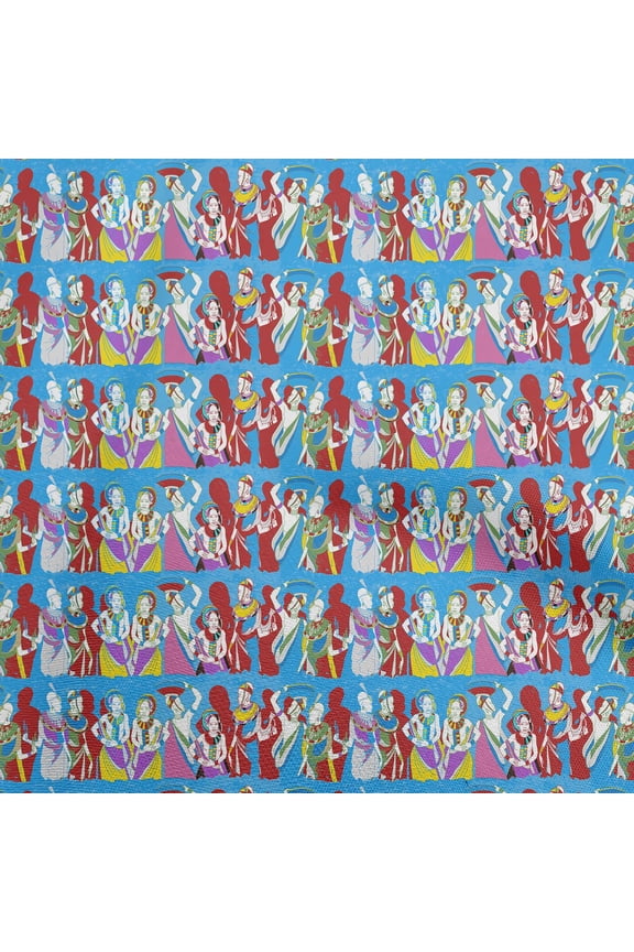 RayonMediumBlueFabricAfricanQuiltingSuppliesPrintSewingFabricByTheYard56InchWide