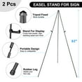 thumbnail image 3 of Uxcell Easel Stands for Display Portable Painting Easel, 2Pack, 2, Black, 3 of 6